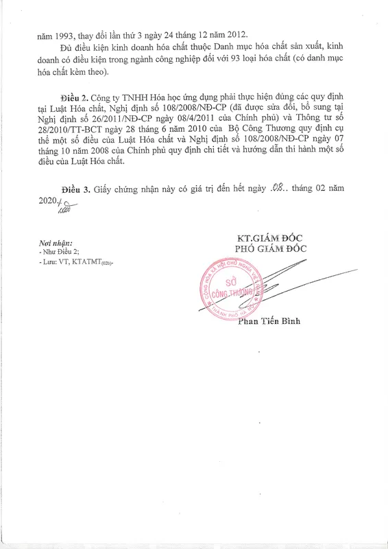 Sản phẩm page 1 — Công Ty TNHH Hóa Học ứng Dụng — MST 0100233311
