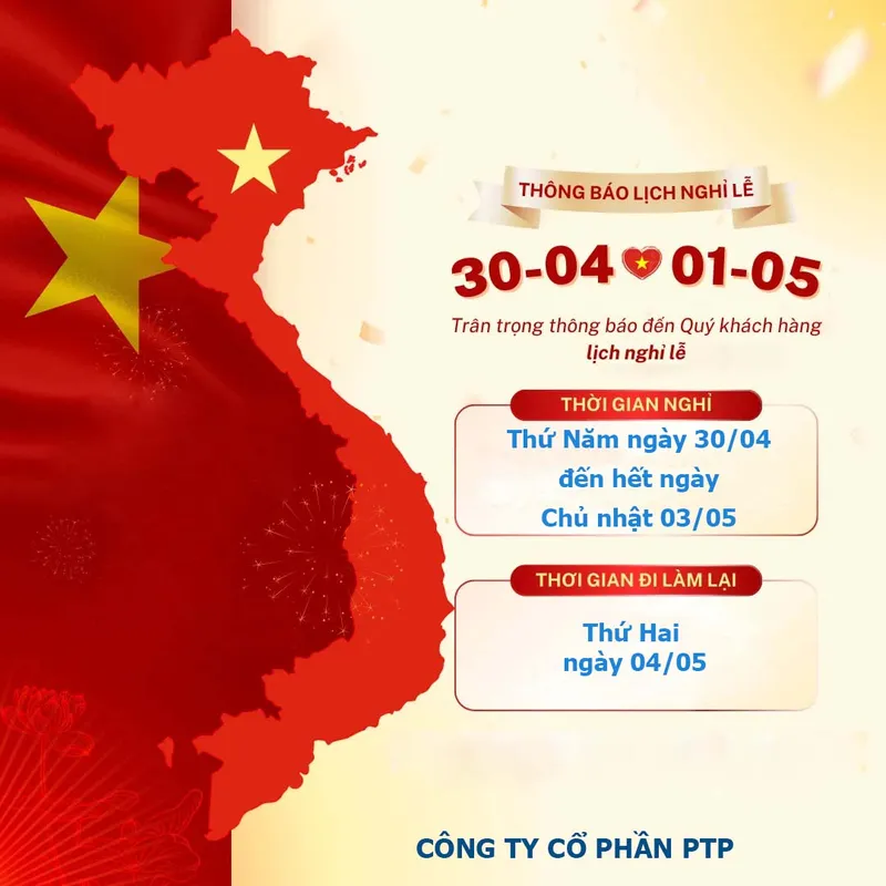 Sản phẩm 30 4 1 5 — Công Ty Cổ Phần PTP — MST 0100687474