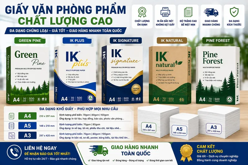 Sản phẩm giay van phong pham chat luong cao — Công Ty Cổ Phần PTP — MST 0100687474