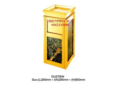 Sản phẩm thung rac khach san inox da hoa cuong A17B — Công Ty TNHH Xây Lắp & Thương Mại Quốc Tế Thiên Phúc — MST 0101066695