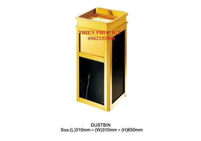 Sản phẩm thung rac khach san inox da hoa cuong A28B — Công Ty TNHH Xây Lắp & Thương Mại Quốc Tế Thiên Phúc — MST 0101066695