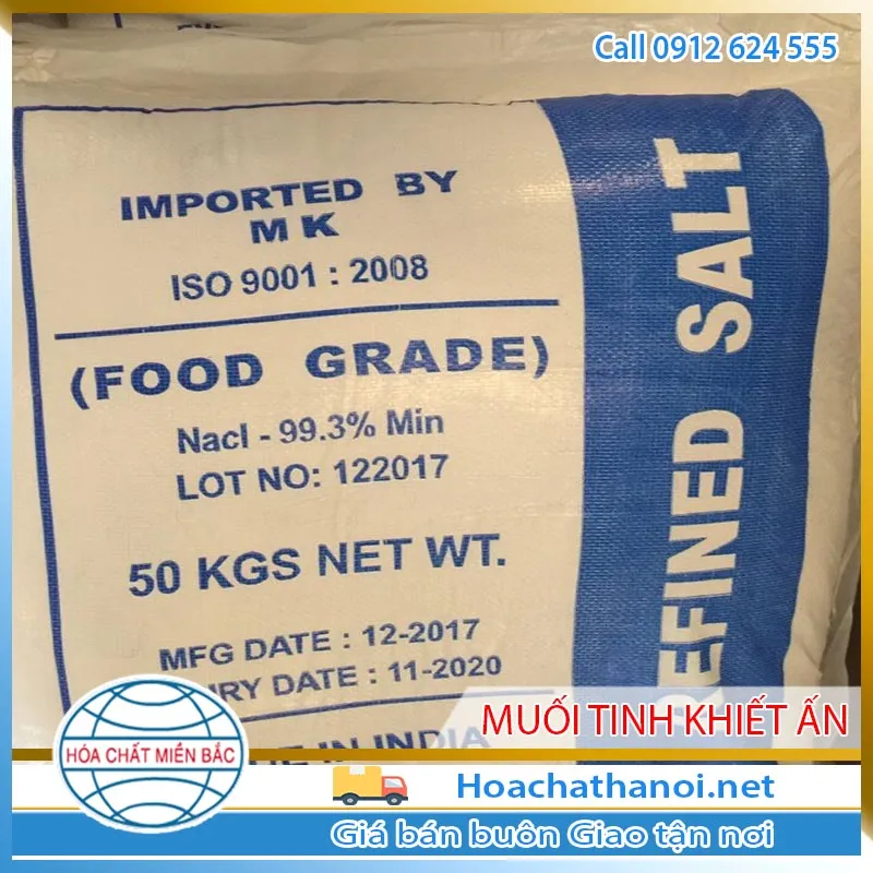 Sản phẩm muoi tinh khiet an do 100 — Công Ty Cổ Phần Hóa Chất Công Nghiệp Miền Bắc — MST 0101275794
