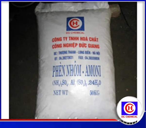 Sản phẩm phen nhom amoni — Hóa Chất Công Nghiệp Đức Giang - Công Ty TNHH Hóa Chất Công Nghiệp Đức Giang — MST 0101326255