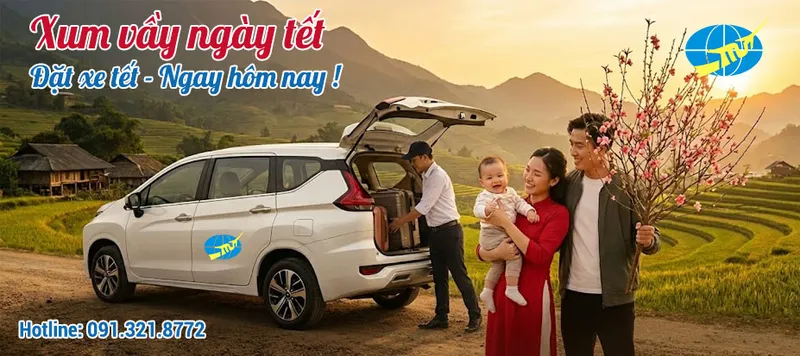 Sản phẩm thue xe ve que an tet 2026 — Công Ty Đầu Tư Thương Mại & Du Lịch Hoa Mai — MST 0101350113