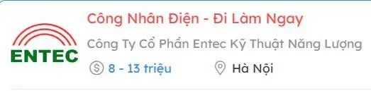 Sản phẩm Tuyen cong nhan — Công Ty Cổ Phần Entec Kỹ Thuật Năng Lượng — MST 0101362221