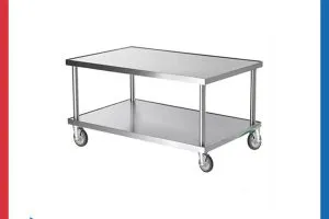 Sản phẩm Ban day thuc an inox co banh xe 300x200 — Công Ty TNHH Sản Xuất Thương Mại Xuất Nhập Khẩu Lửa Việt — MST 0101365215