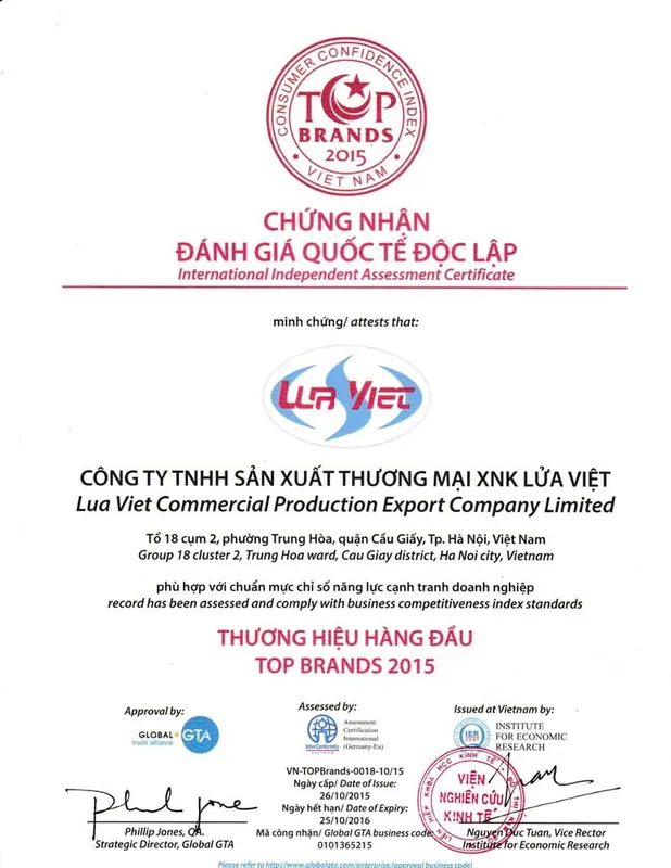 Sản phẩm danh gia qt doc lap 20220328144852 — Công Ty TNHH Sản Xuất Thương Mại Xuất Nhập Khẩu Lửa Việt — MST 0101365215
