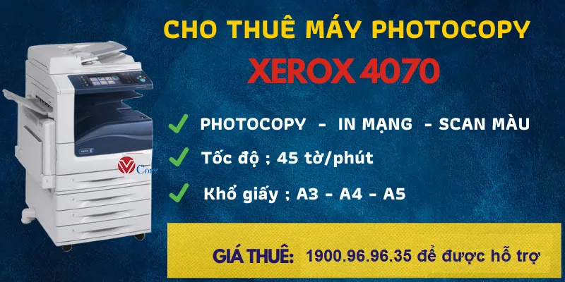 Sản phẩm thue may photocopy fuji xerox 4070 1 — Công Ty Cổ Phần Sản Xuất Và Kinh Doanh Máy Văn Phòng Việt — MST 0101440208