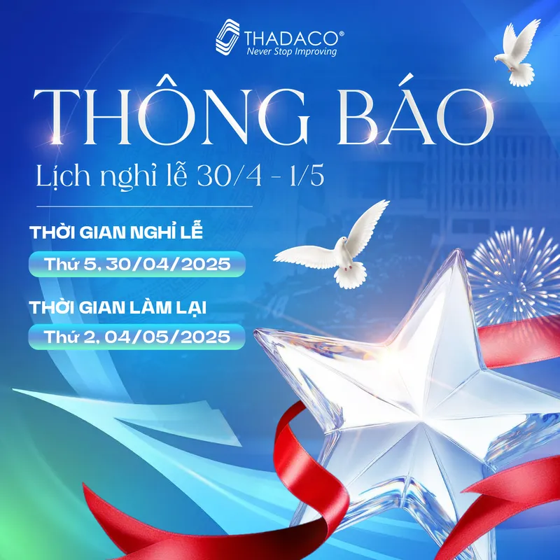 Sản phẩm lich nghi le 30 4 thadaco — Máy Móc Vệ Sinh Công Nghiệp Thành Đạt - Công Ty Cổ Phần Thương Mại Và Dịch Vụ Kỹ
Thuật Thành Đạt — MST 0101516915