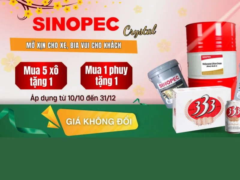 Sản phẩm KM Sinopec cuối năm — Dầu Nhớt Chemlube - Công Ty TNHH Chemlube Việt Nam — MST 0101548353