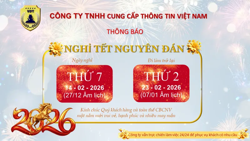 Sản phẩm thong bao nghi tet tham tu vdt — Công Ty TNHH Cung Cấp Thông Tin Việt Nam — MST 0101611742