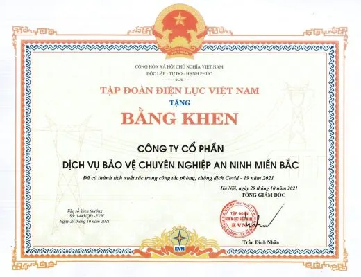 Sản phẩm bang khen evn scaled e1699525232241 520x400 — Công Ty Cổ Phần Dịch Vụ Bảo Vệ Chuyên Nghiệp An Ninh Miền Bắc — MST 0101639917