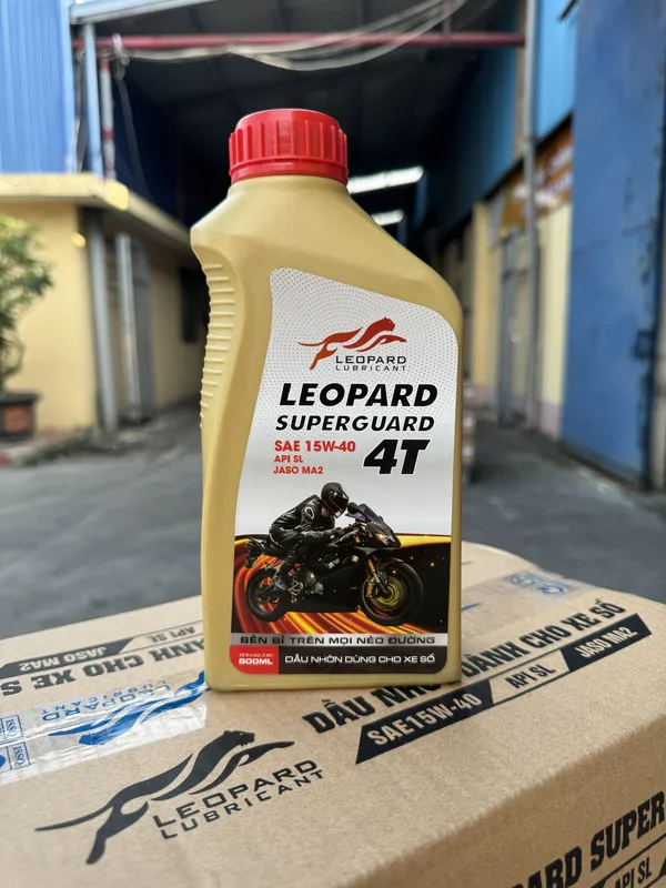 Sản phẩm Dau dong co xe may LEOPARD SUPERGUARD 4T SAE 15W 40 API SL — Hóa Dầu Hà Nội Petrochem - Công Ty CP Hóa Dầu Và Thiết Bị Công Nghiệp Hà Nội — MST 0101680626