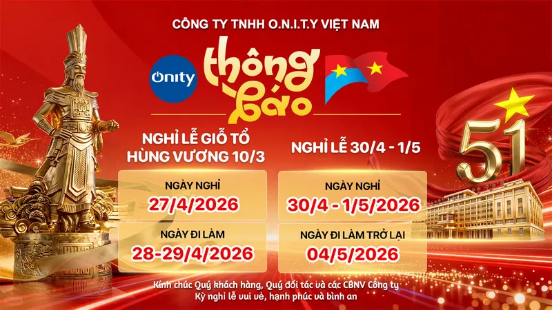 Sản phẩm Thong bao nghi le 304 2026 onity — Công Ty TNHH O.N.I.T.Y Việt Nam — MST 0101776952