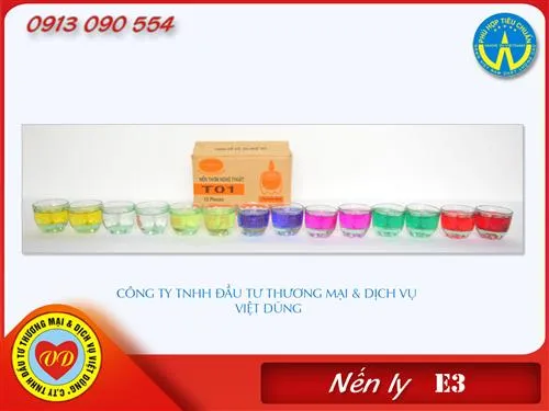 Sản phẩm 95 nen ly e3 sm — Nến Việt Dũng - Công Ty TNHH Đầu Tư Thương Mại & Dịch Vụ Việt Dũng — MST 0101892652