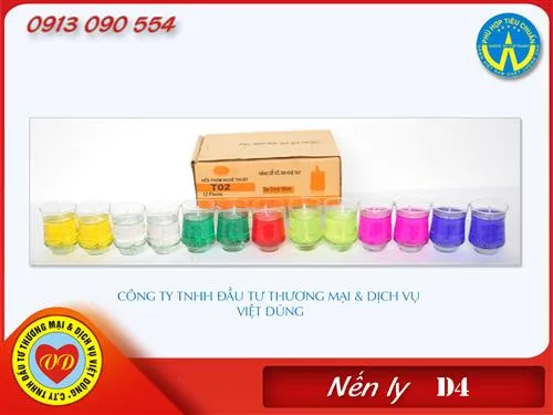 Sản phẩm 97 nen ly d4 sm — Nến Việt Dũng - Công Ty TNHH Đầu Tư Thương Mại & Dịch Vụ Việt Dũng — MST 0101892652