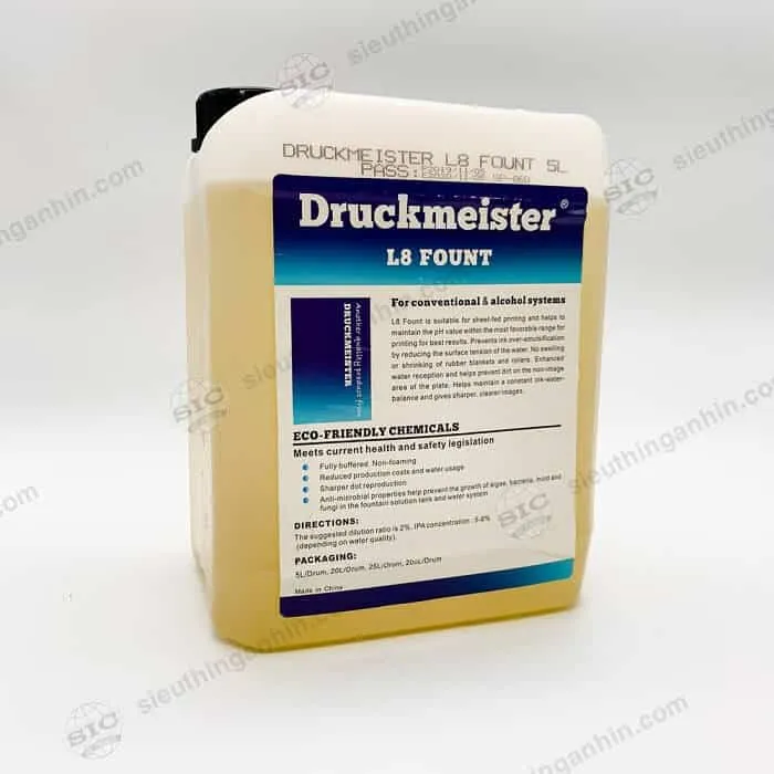 Sản phẩm Dung dich lam am Druckmeister L8 sieuthinganhin.com SIC — Thiết Bị In SIC - Công Ty Cổ Phần Xuất Nhập Khẩu Ngành In SIC — MST 0101975919