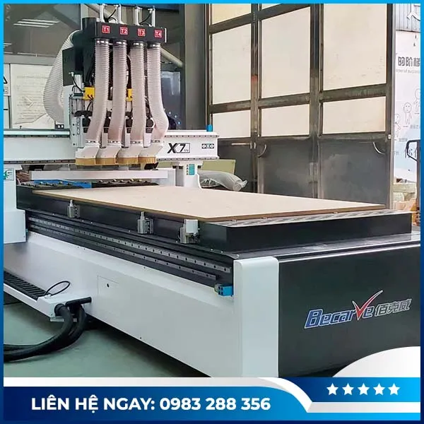 Sản phẩm May CNC Becarve 4 dau — Máy Cắt Khắc Hưng Thịnh - Công Ty TNHH Thương Mại Và Xuất Nhập Khẩu Hưng Thịnh — MST 0102003338