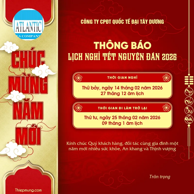 Sản phẩm TB nghi Tet nguyen dan 2026 — Công Ty CP Đầu Tư Quốc Tế Đại Tây Dương — MST 0102205768