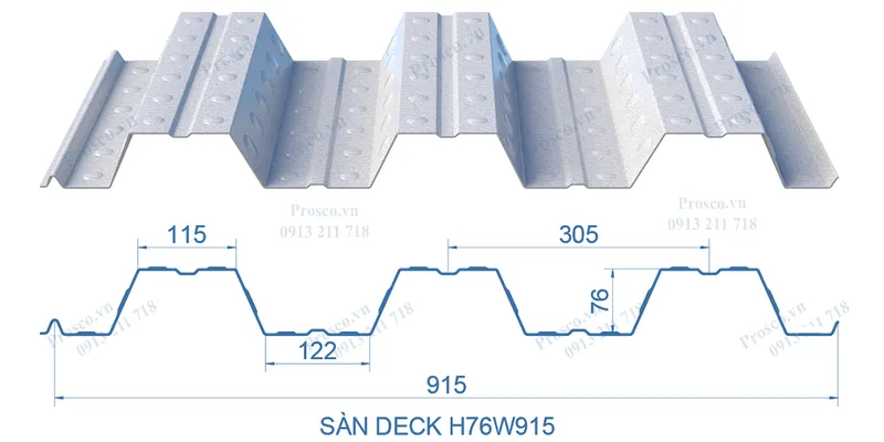 Sản phẩm Woosin Vina Deck plate H76W915 2 1024x512 — Sàn Deck PROSCO - Công Ty Cổ Phần Xây Dựng Trường Thịnh — MST 0102345860