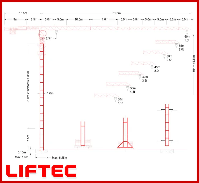 Sản phẩm LT6016 10A — Cẩu Tháp Vận Thăng LIFTEC - Công Ty TNHH LIFTEC Việt Nam — MST 0102572831