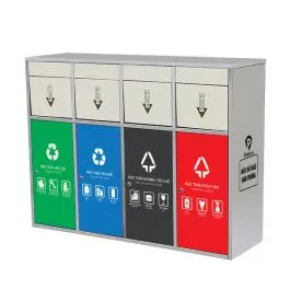 Sản phẩm htx thùng rác inox nhiều ngăn cửa đẩy hti4nd 20 — Công Ty Cổ Phần Thương Mại Và Dịch Vụ Hành Tinh Xanh — MST 0102619430