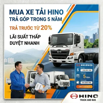 Sản phẩm mua xe hino trả góp 5 năm_thumb_350 — Công Ty TNHH Ô Tô Và Thiết Bị Chuyên Dùng Sao Bắc — MST 0102637648