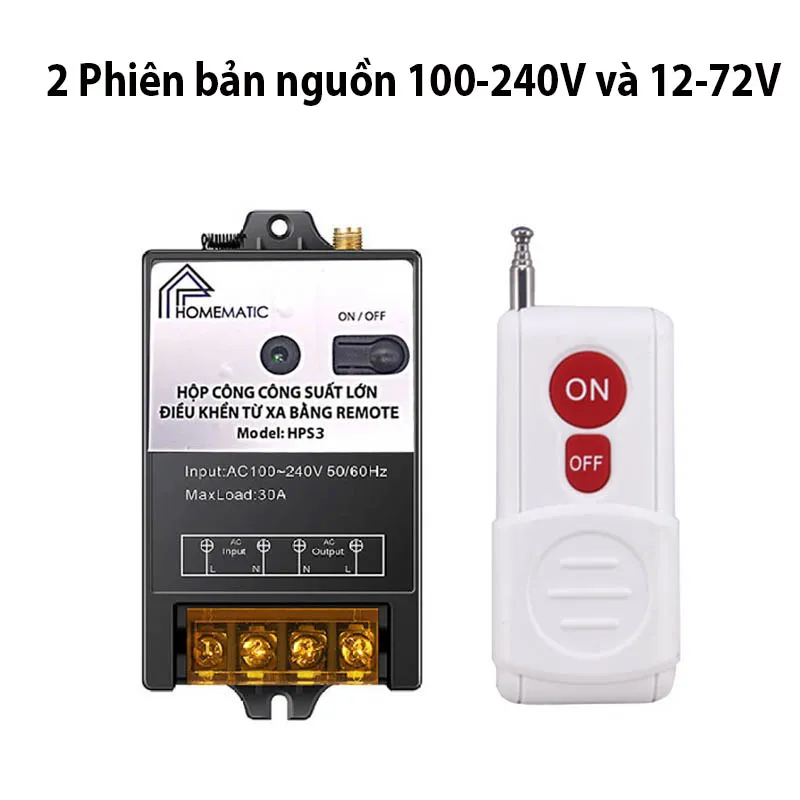 Sản phẩm homematic.vn_bo cong tac 30a dieu khien bang remote tam xa hps3 — Công Ty TNHH Công Nghệ Batto — MST 0102647646