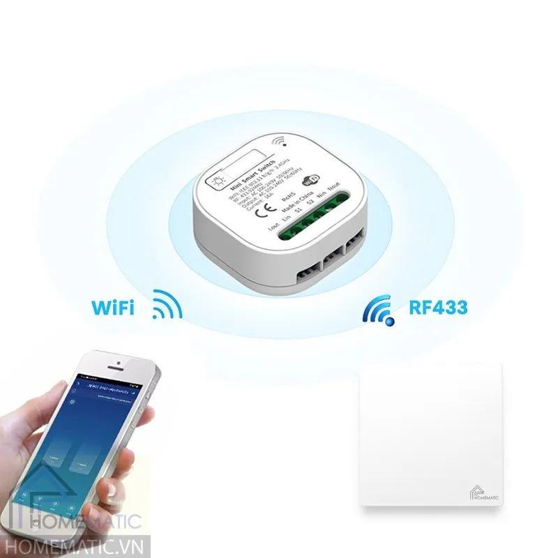 Sản phẩm homematic.vn_hop cong tac 2 cong wifi remote rf sieu nho 10a homematic wmsv210 e1622723899535 — Công Ty TNHH Công Nghệ Batto — MST 0102647646