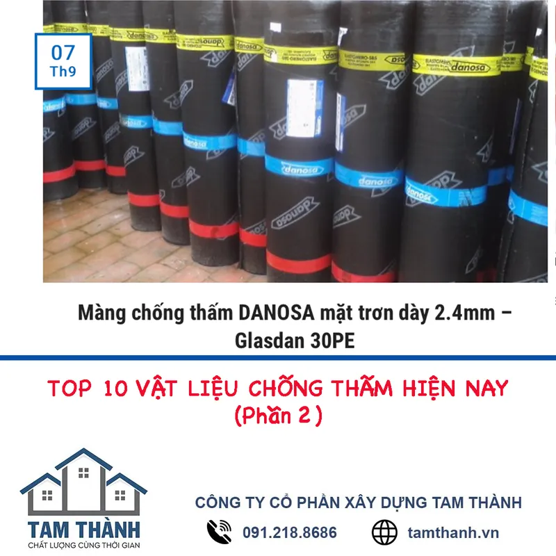 Sản phẩm Top vat lieu chong tham hien nay — Công Ty Cổ Phần Xây Dựng Tam Thành — MST 0102697196