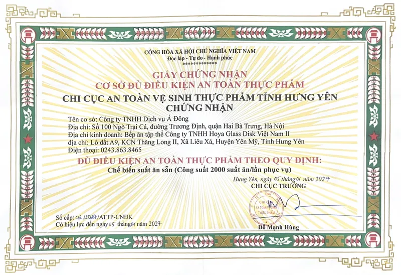 Sản phẩm cnvsanttp — Công Ty TNHH Dịch Vụ Á Đông — MST 0102728655