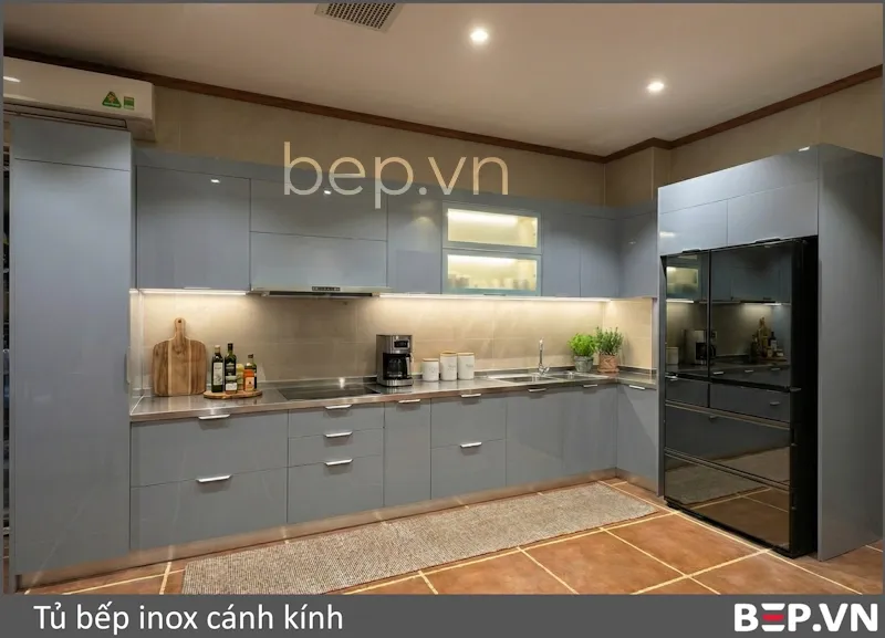 Sản phẩm TU BEP INOX CANH KINH MAT BAN INOX LIEN CHAU — Thiết Bị Bếp Anh Tú - Công Ty TNHH Xây Dựng Và Dịch Vụ Anh Tú — MST 0102832303
