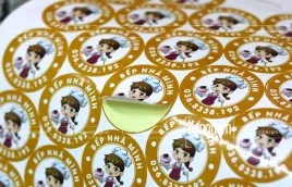Sản phẩm in tem nhan decal dan hinh tron 268x172 90 — Công Ty TNHH Thiết Kế In ấn Đông Nam — MST 0103006116