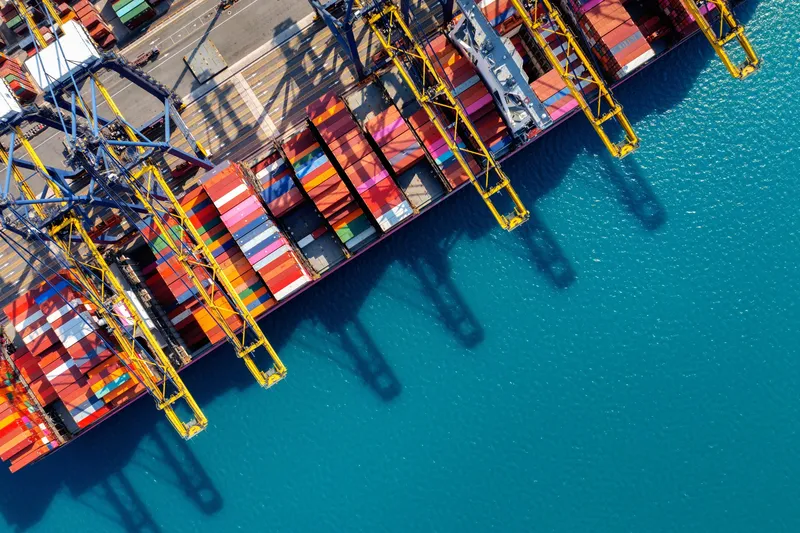 Sản phẩm aerial view cargo ship cargo container harbor scaled — Logistics KMG - Công Ty TNHH Toàn Cầu Khải Minh — MST 0103076466