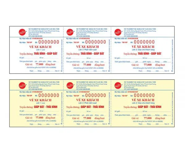 Sản phẩm in ve xe — In ấn VietMax - Công Ty Cổ Phần Đầu Tư Và Phát Triển Vietmax — MST 0103151339