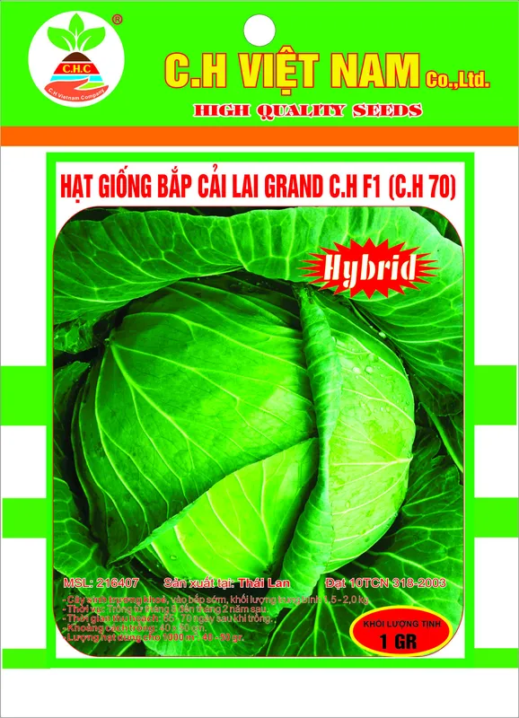 Sản phẩm Hat giong bap cai lai Grand C.H F1.jpg — Hạt Giống Cây Trồng C.H Việt Nam - Công Ty TNHH C.H Việt Nam — MST 0103417211