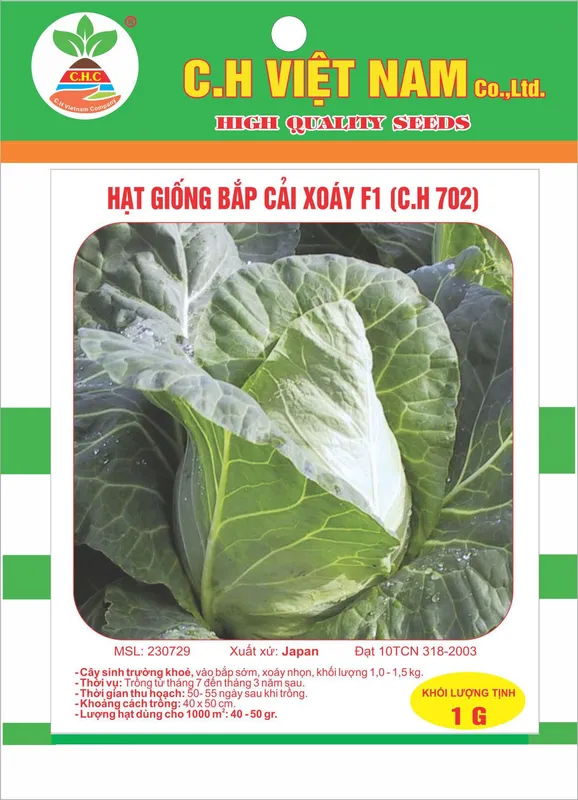 Sản phẩm Hat giong bap cai xoay F1.jpg — Hạt Giống Cây Trồng C.H Việt Nam - Công Ty TNHH C.H Việt Nam — MST 0103417211