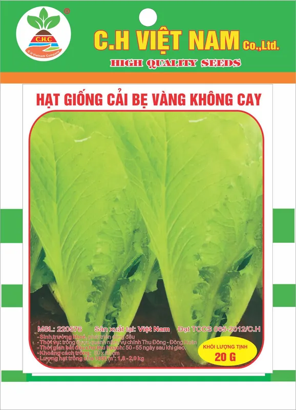 Sản phẩm Hat giong cai be khong cay — Hạt Giống Cây Trồng C.H Việt Nam - Công Ty TNHH C.H Việt Nam — MST 0103417211