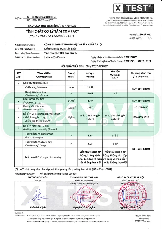 Sản phẩm cq hpl 12mm — Công Ty Cổ Phần Đầu Tư Thương Mại Và Sản Xuất Việt Nội Thất — MST 0103671313