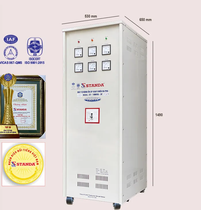 Sản phẩm on ap standa 100kva day dong 100 1 — ổn áp, Biến áp Standa - Công Ty Cổ Phần Thương Mại Và Sản Xuất Redsun — MST 0103939779