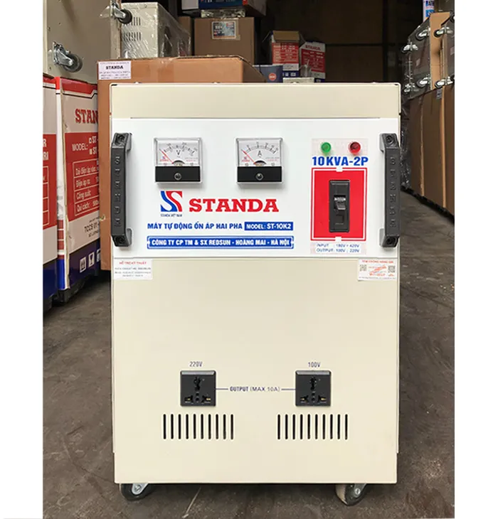 Sản phẩm on ap 2 pha lua standa 10kva mau ghi sang — ổn áp, Biến áp Standa - Công Ty Cổ Phần Thương Mại Và Sản Xuất Redsun — MST 0103939779
