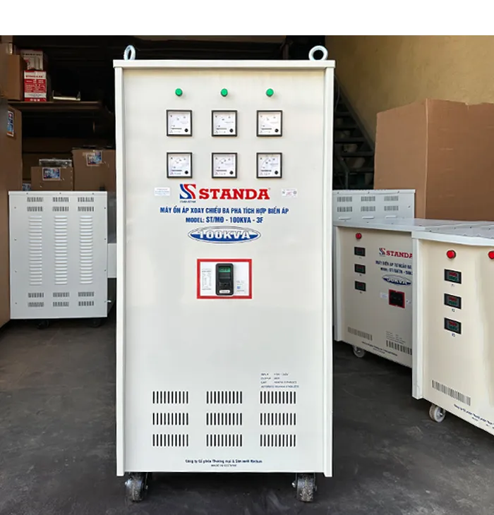 Sản phẩm on ap standa 100kva tich hop bien ap input 260v 430v output 220v 200v — ổn áp, Biến áp Standa - Công Ty Cổ Phần Thương Mại Và Sản Xuất Redsun — MST 0103939779