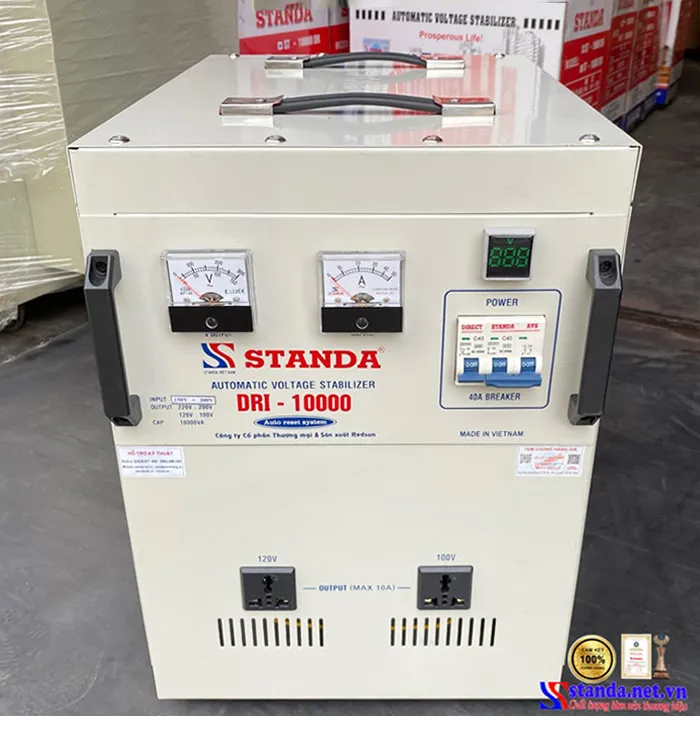 Sản phẩm on ap standa 10kva dien vao 150v 300v may dat — ổn áp, Biến áp Standa - Công Ty Cổ Phần Thương Mại Và Sản Xuất Redsun — MST 0103939779