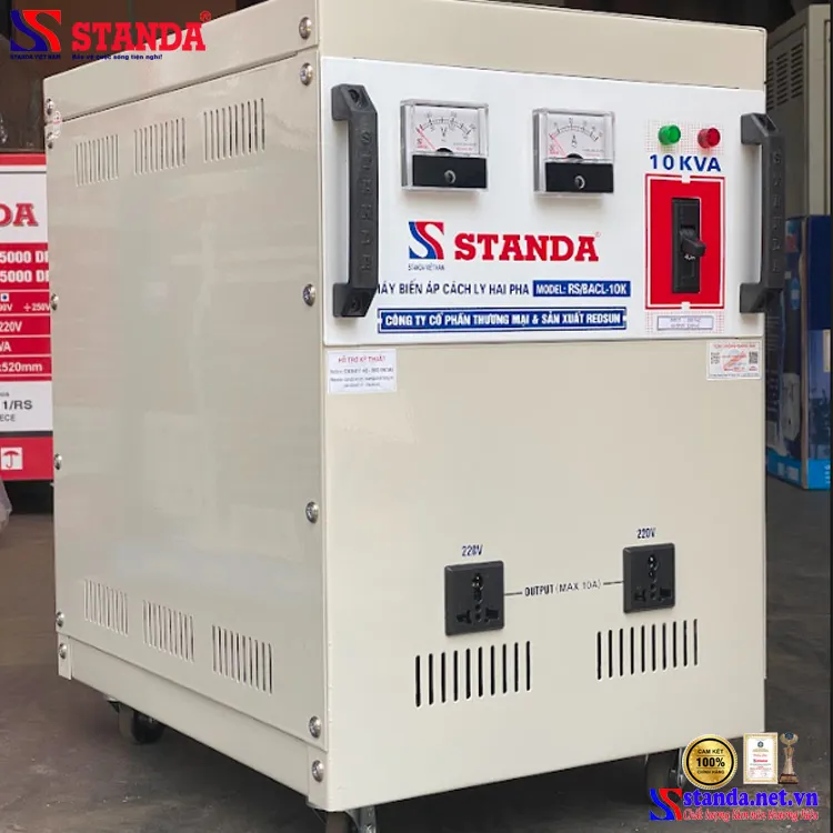 Sản phẩm anh bien ap cach ly 20KVA 3 pha 380V 220V mat nghieng — ổn áp, Biến áp Standa - Công Ty Cổ Phần Thương Mại Và Sản Xuất Redsun — MST 0103939779