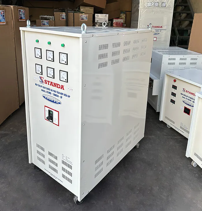 Sản phẩm on ap tich hop bien ap 100kva dai 170v 240v dien ra 200v — ổn áp, Biến áp Standa - Công Ty Cổ Phần Thương Mại Và Sản Xuất Redsun — MST 0103939779