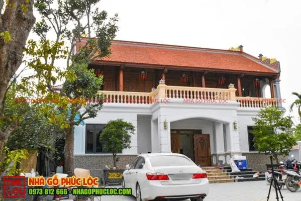 Sản phẩm nha go 5 gian thong hien tang 2 599x400 — Nhà Gỗ Phúc Lộc - Công Ty TNHH Làm Nhà Việt — MST 0104147085