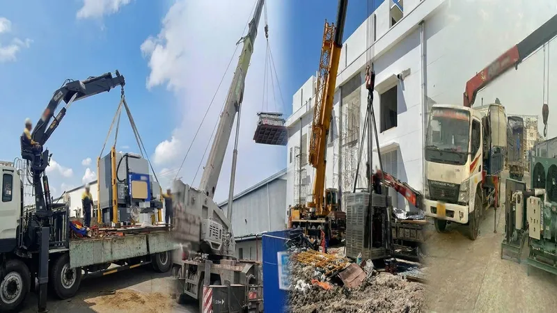 Sản phẩm xe cau van chuyen va nang ha may moc cong nghiep — Cẩu Vận Tải Long Giang - Công Ty TNHH Vận Tải Thương Mại Du Lịch Mai Long — MST 0104173913