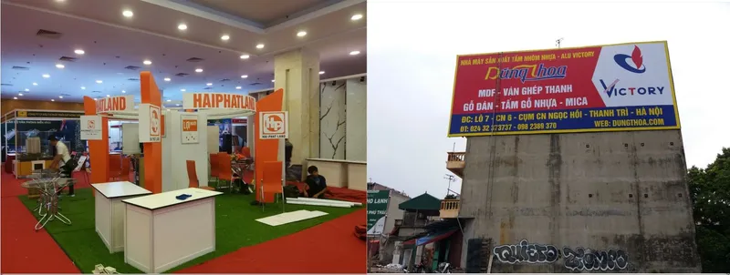 Sản phẩm gian hang hoi cho gia re — Công Ty TNHH Quảng Cáo Và Nội Thất Hoàng Tùng — MST 0104199291