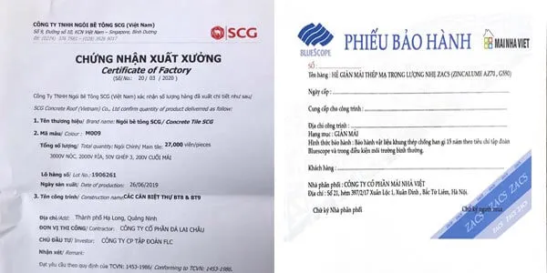 Sản phẩm chungnhhn — Công Ty Cổ Phần Mái Nhà Việt — MST 0104278419