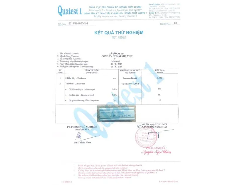 Sản phẩm phieu_kiem_thu_xago_c7575_cropped — Công Ty Cổ Phần Mái Nhà Việt — MST 0104278419